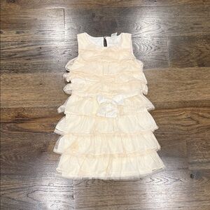 J. Crew Cream Layered Kids Dress